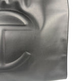 Telfar Black Leather Unisex Shopping Bag