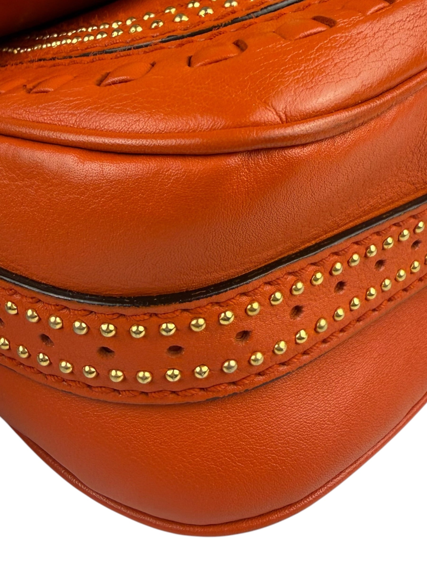 Gucci Orange Leather Snaffle Shoulder Bag