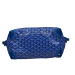 Goyard Blue Leather Goyardine Coated Canvas Shoulder Bag