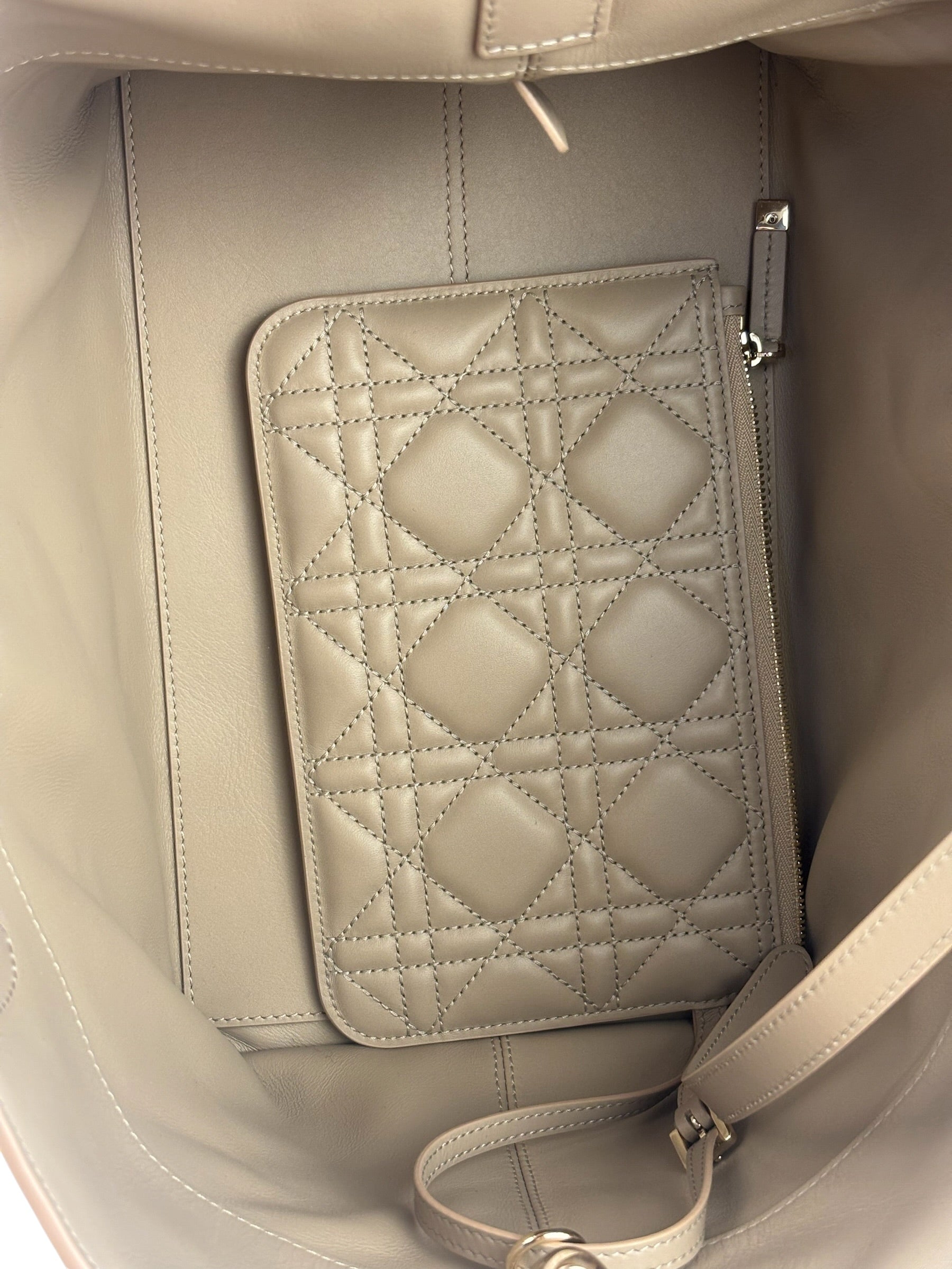 Christian Dior Calfskin Macrocannage Toujours Handbag