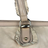 Gucci Vintage Beige Leather Ruched Handle Tote