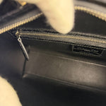 Christian Dior Rare Black/Navy Croc Embossed Lady Dior Handbag