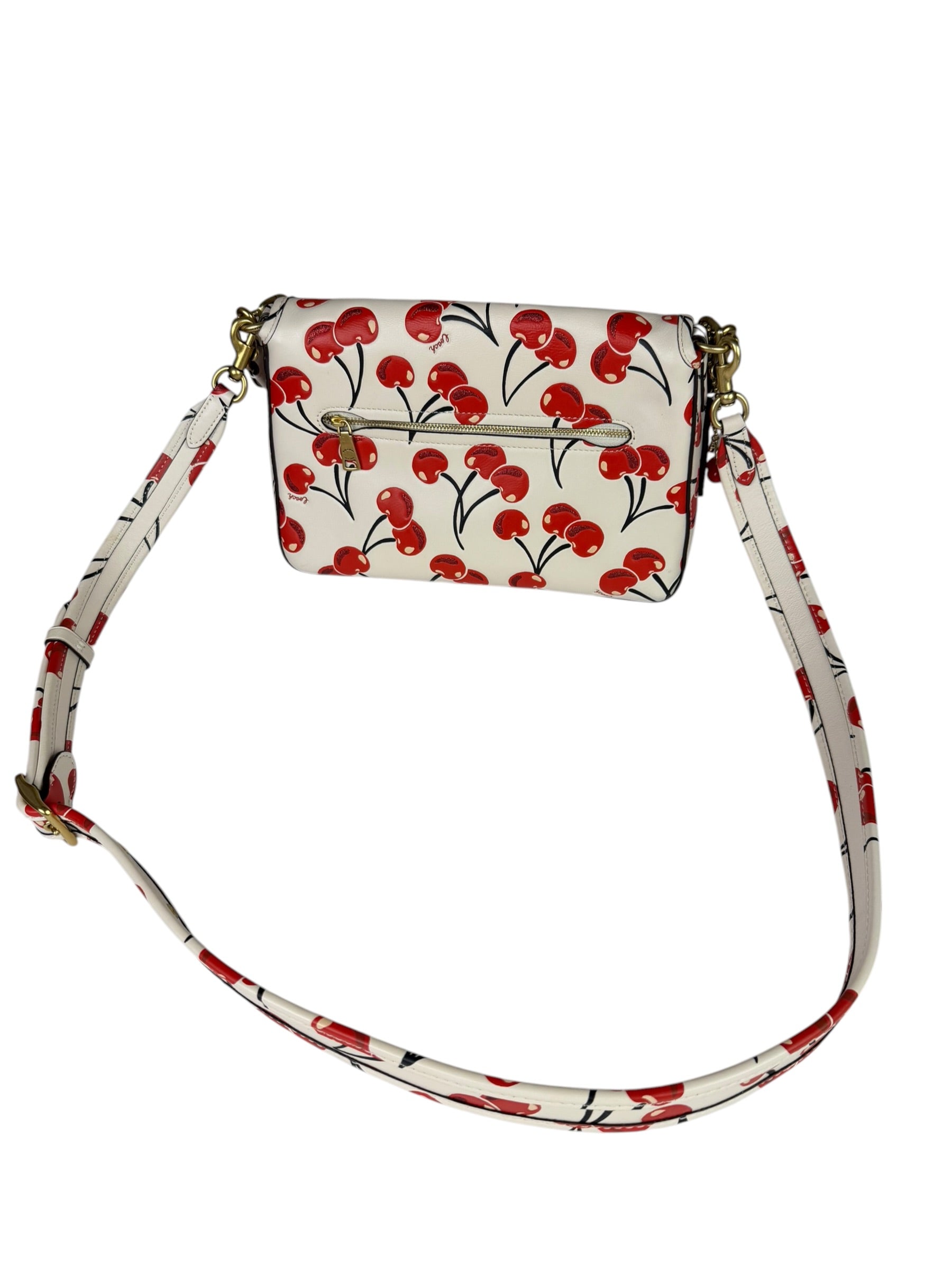 Coach Soft Tabby Shoulder Bag With Cherry Print