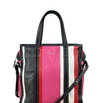 Balenciaga Multi-Color Vertical Stripe Bazar Shopper Two-Way Bag