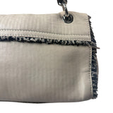 Chanel Cream Lambskin Funny Tweed Flap Bag 2009