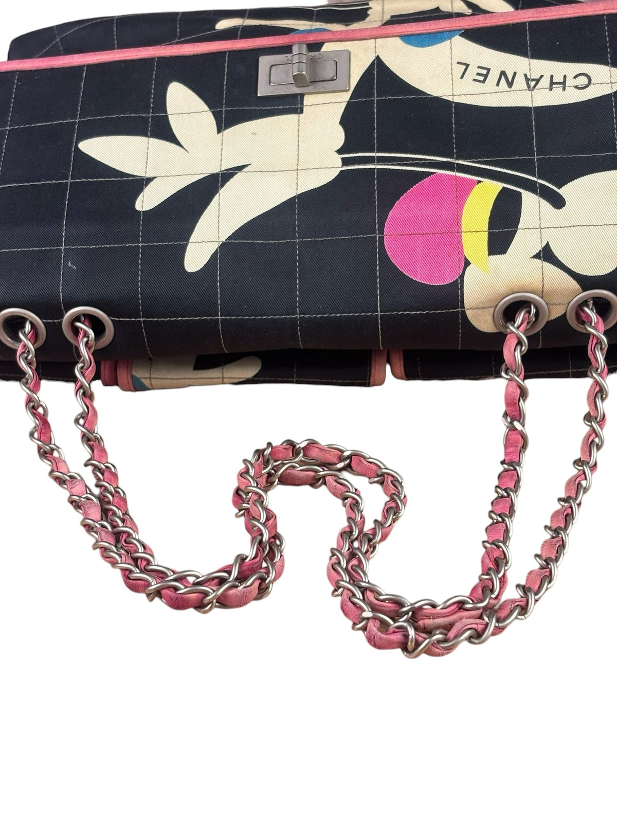 Chanel Chocolate Bar Multipocket Floral Flap 2002