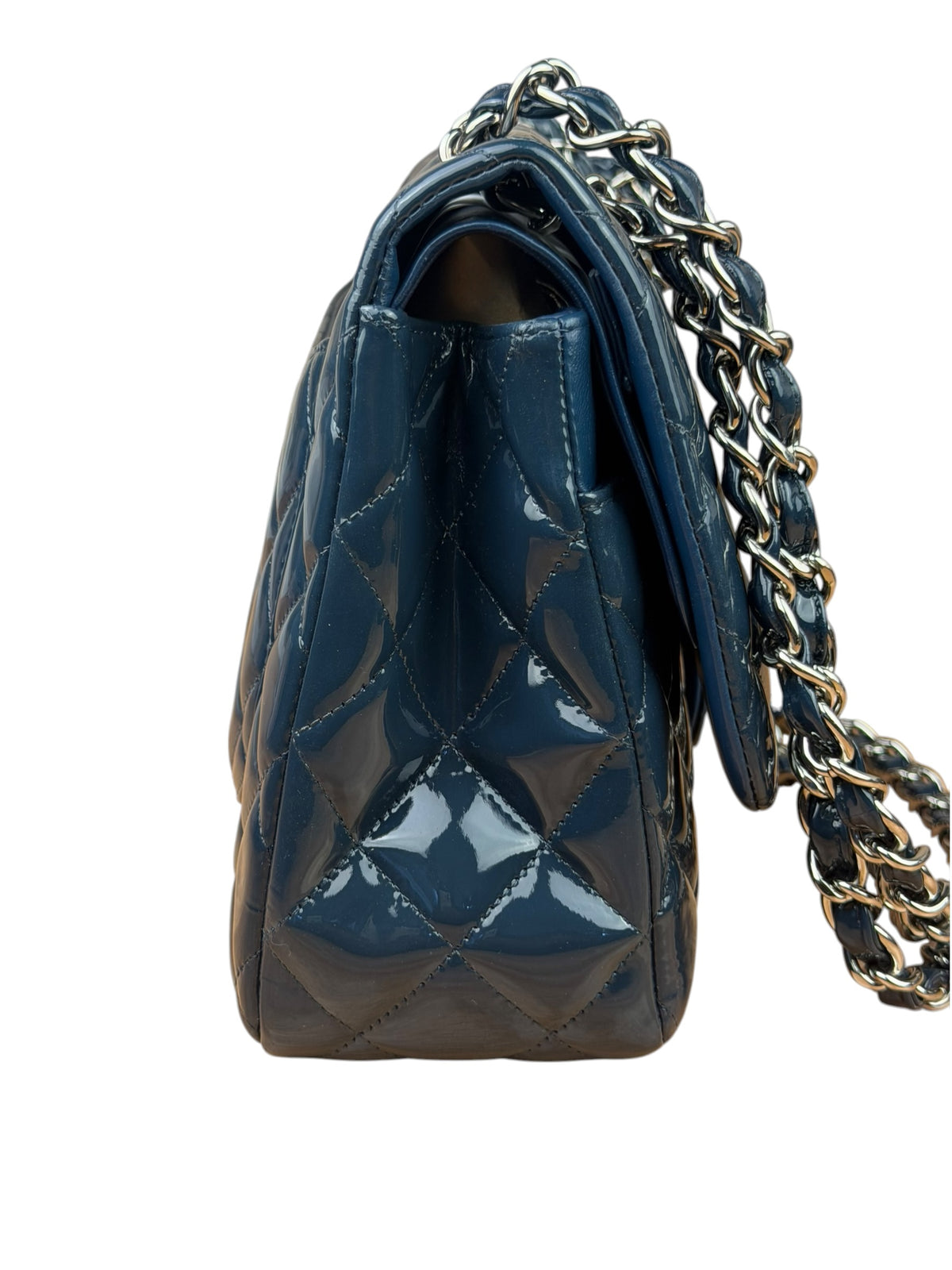 Chanel Dark Turquoise Patent Large Double Flap Bag 2010