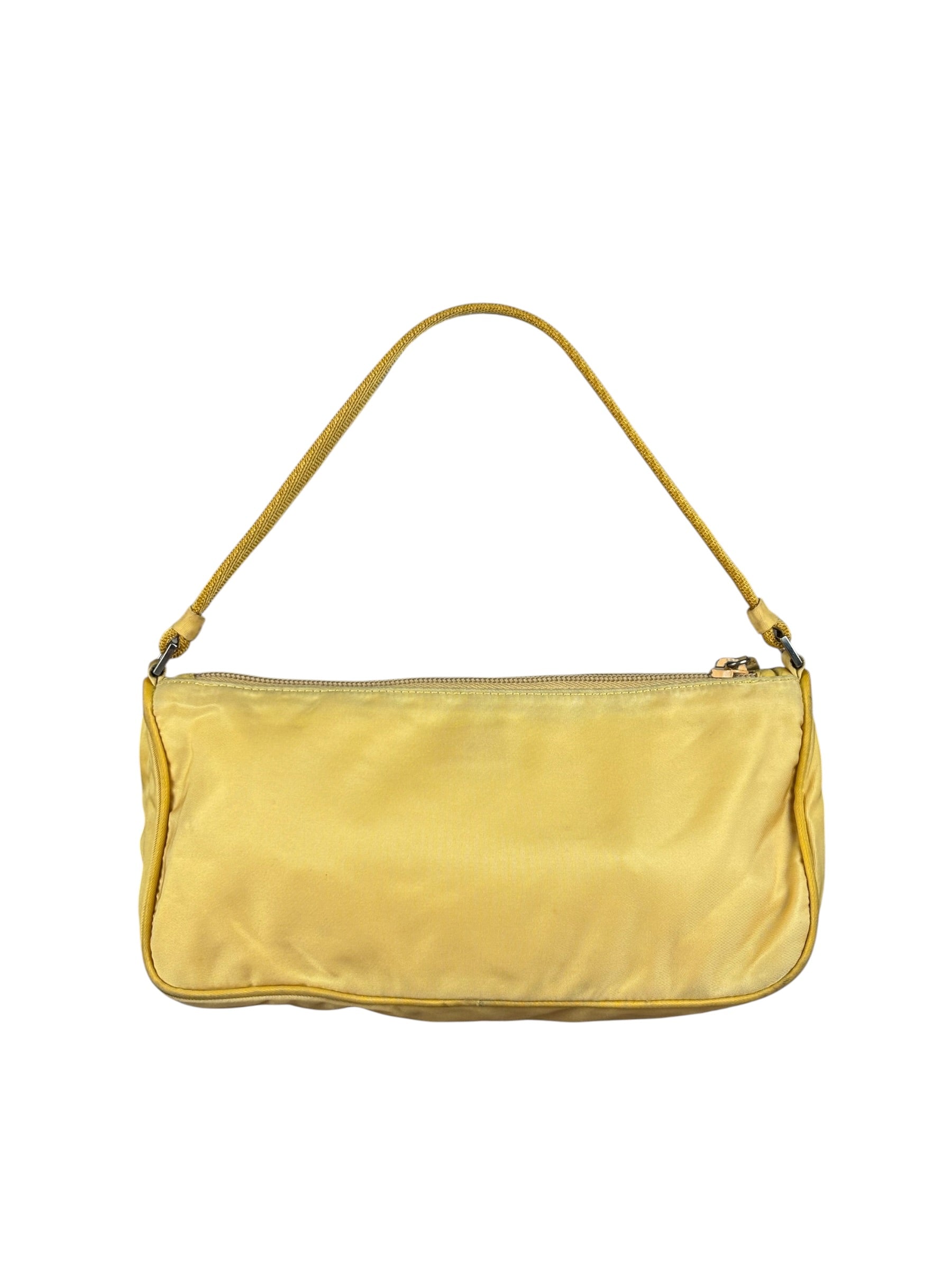 Prada Vintage Yellow Nylon Pochette