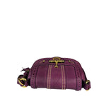Gucci Vintage Purple Leather Small Snaffle Bit Shoulder Bag