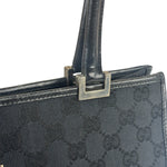 Gucci GG Black Canvas Vintage Jackie Tote Handbag