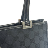 Gucci GG Black Canvas Vintage Jackie Tote Handbag