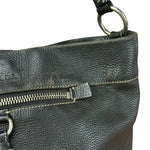 Prada Vintage Black Pebbled Leather Hobo Bag