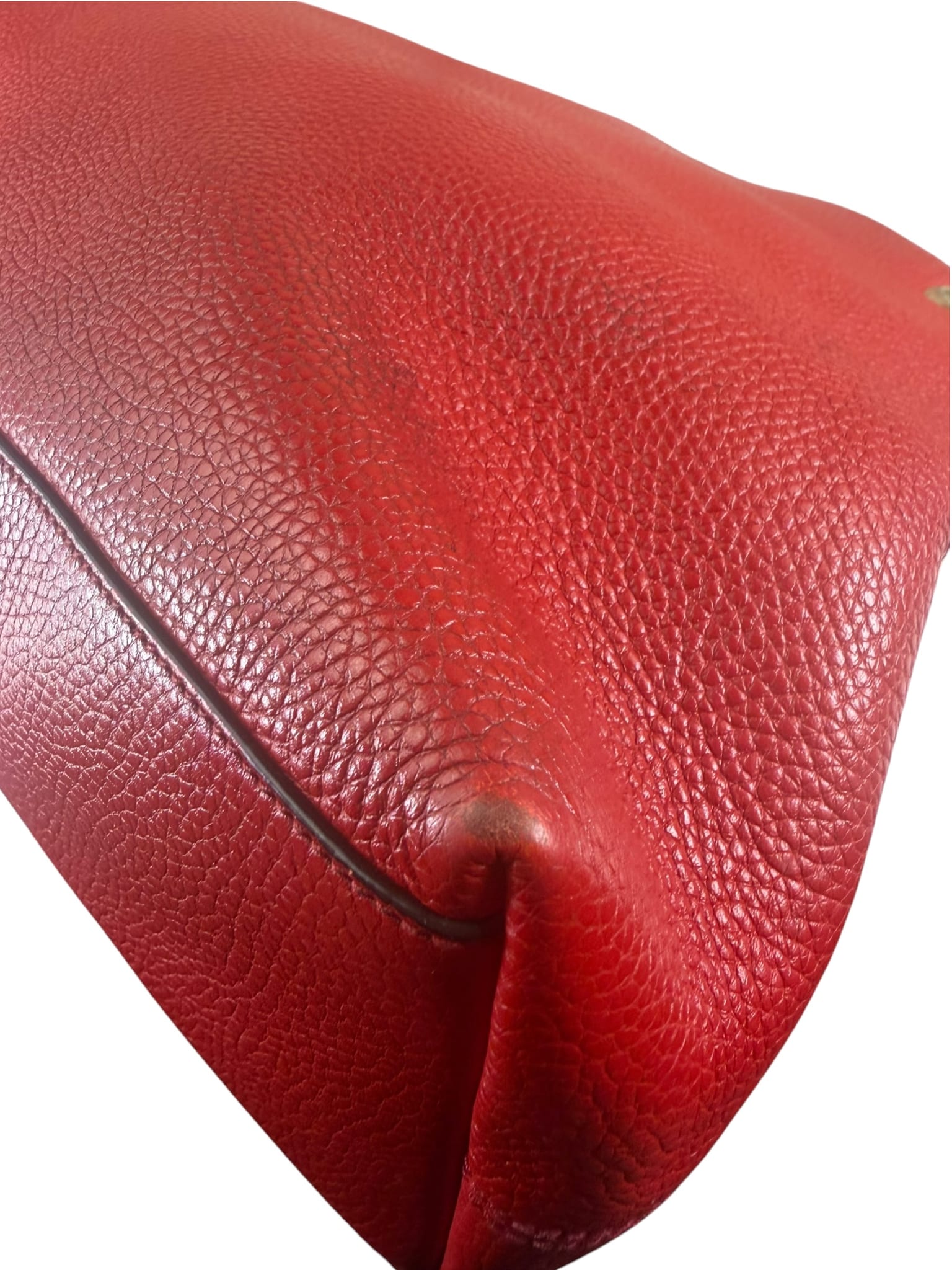 Gucci Red Leather Soho Chain Shoulder Bag