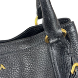 Prada Black Leather Vitello Daino 2Way Handbag