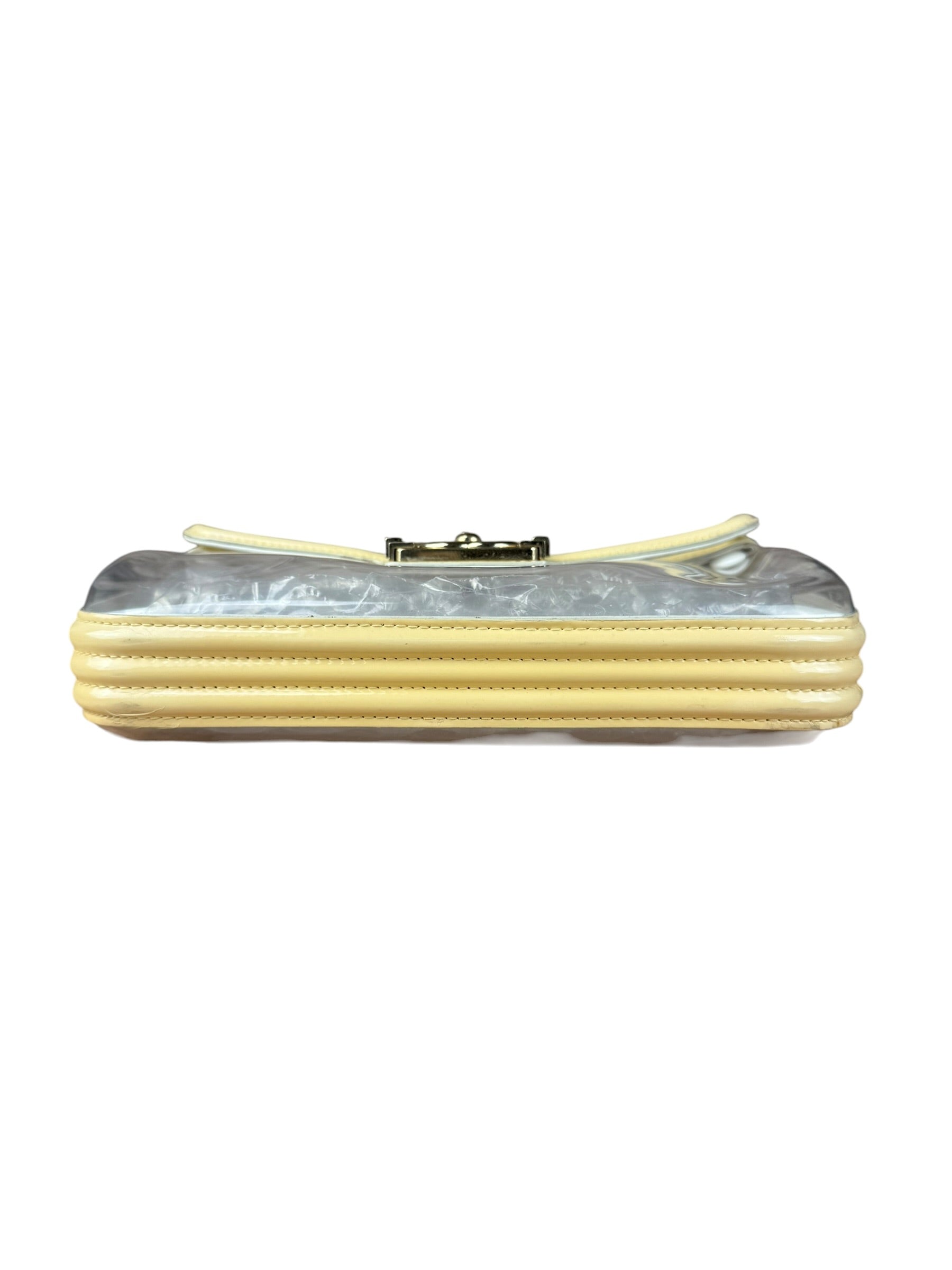 Chanel Yellow Clear PVC Classic Chain Flap Bag 2012