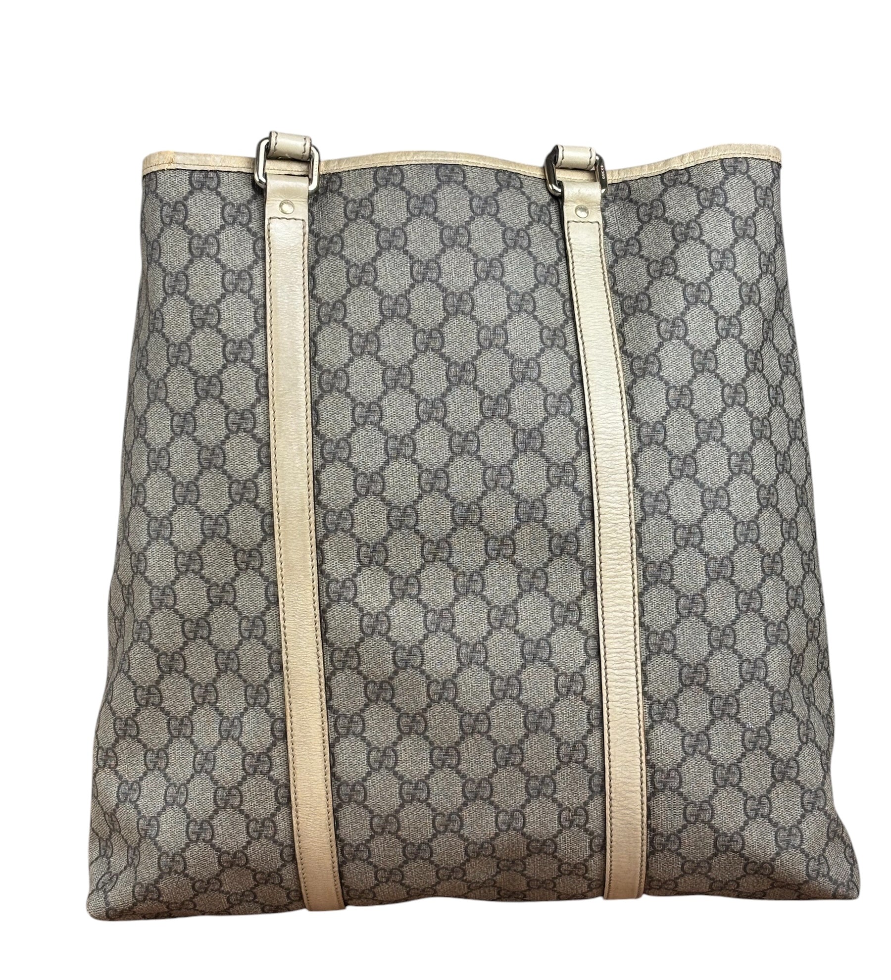 Gucci Beige GG Supreme Monogram Joy Vertical Tote Bag