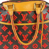 Louis Vuitton Red Tuffetage Cube Monogram Deauville