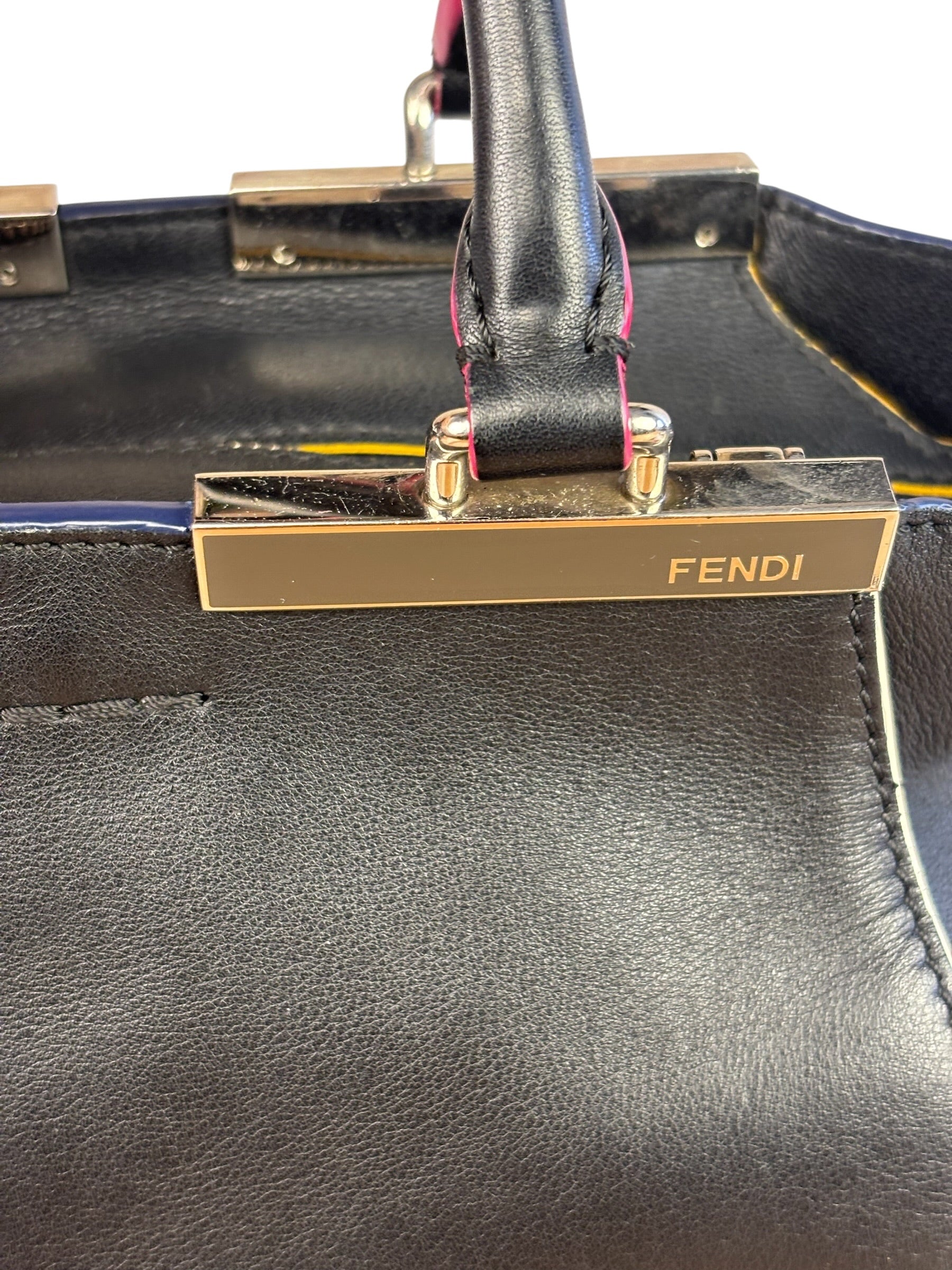 Fendi Black Leather 3 Jours Two-Way Bag