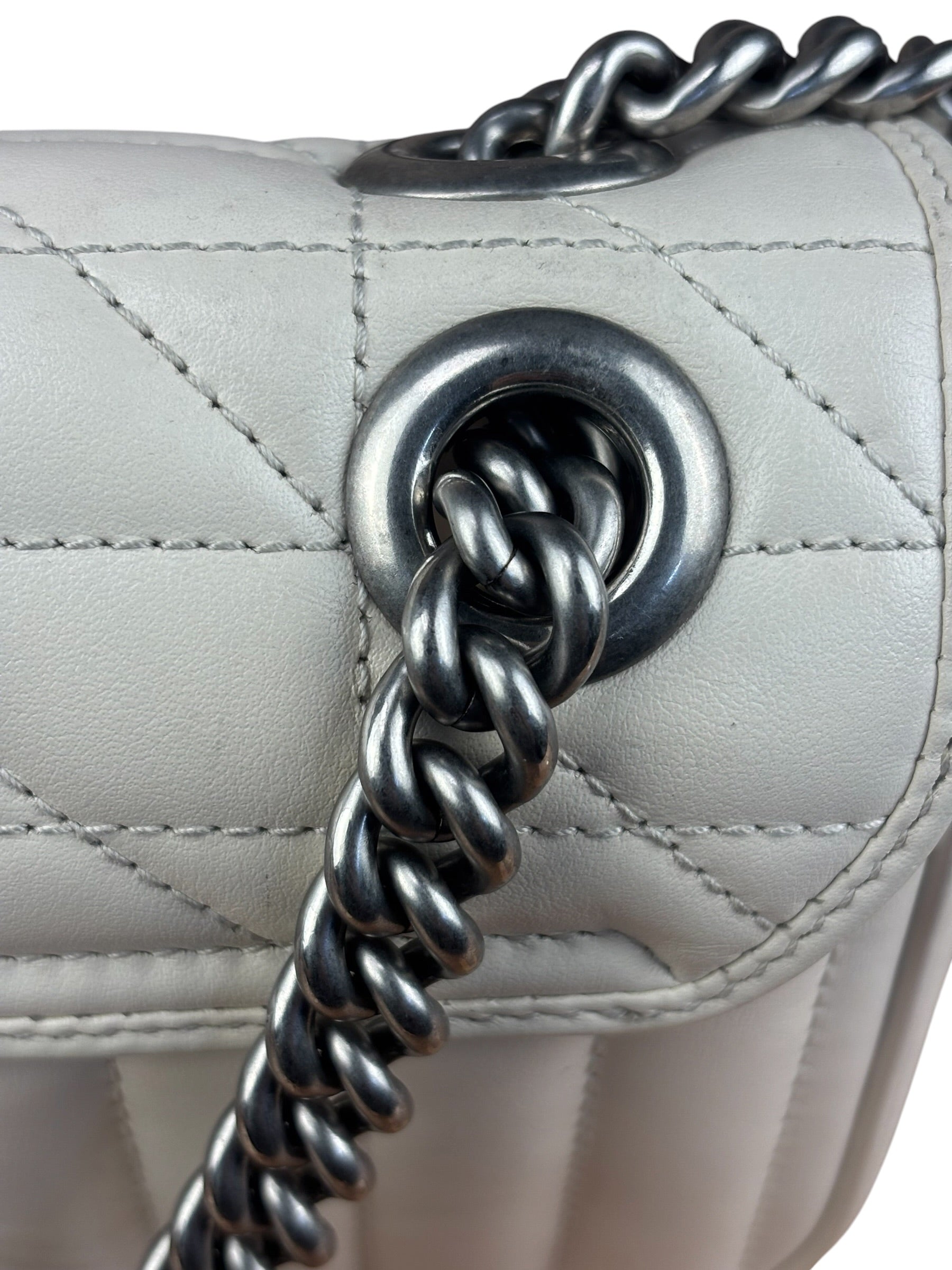 Gucci GG Marmont White Matelasse Bag