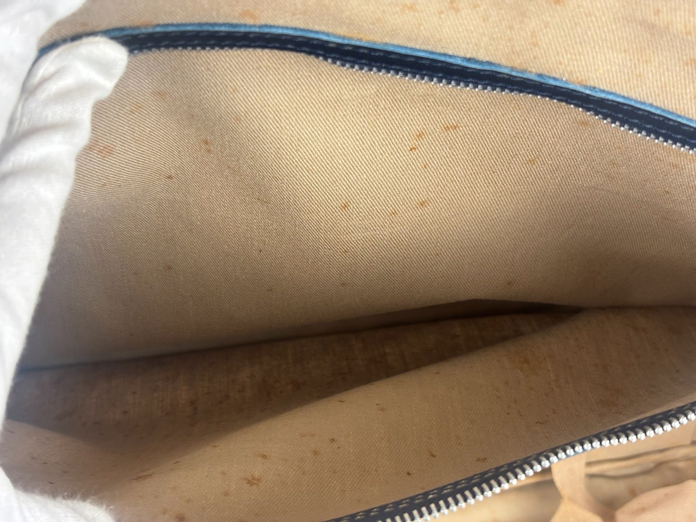 Christian Dior Vintage Navy Oblique Travel Bag