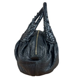 Fendi Vintage Black Leather Spy Hobo Bag