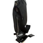 Prada Patent-Trimmed Nylon Crossbody Bag