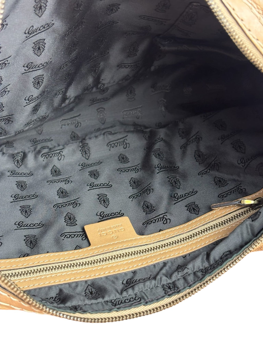 Gucci Jockey Hobo Light Brown
