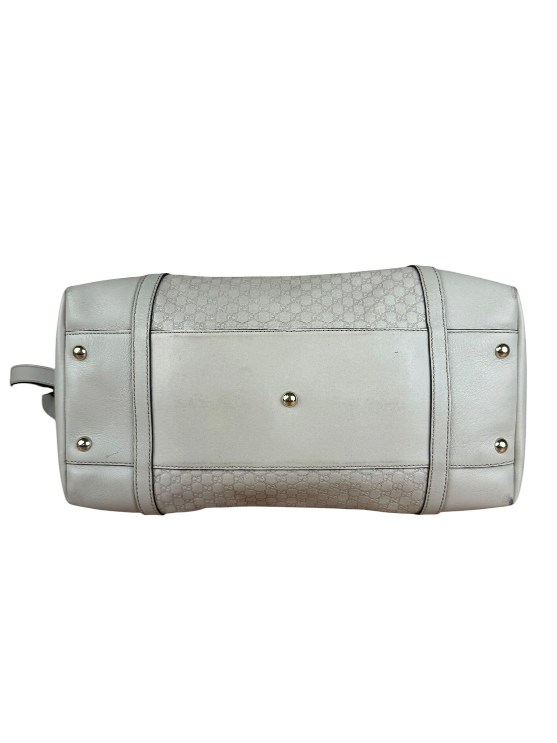 Gucci Vintage Beige Leather GG 2Way Bag