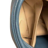 Hermes Blue Leather Cosmetic Pouch