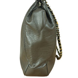 Chanel CC Grey Leather Chain Hobo Bag '89-'91
