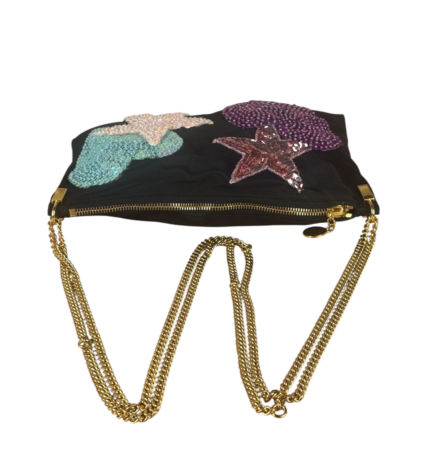 Tom Ford Black Satin Sequin Crossbody Bag