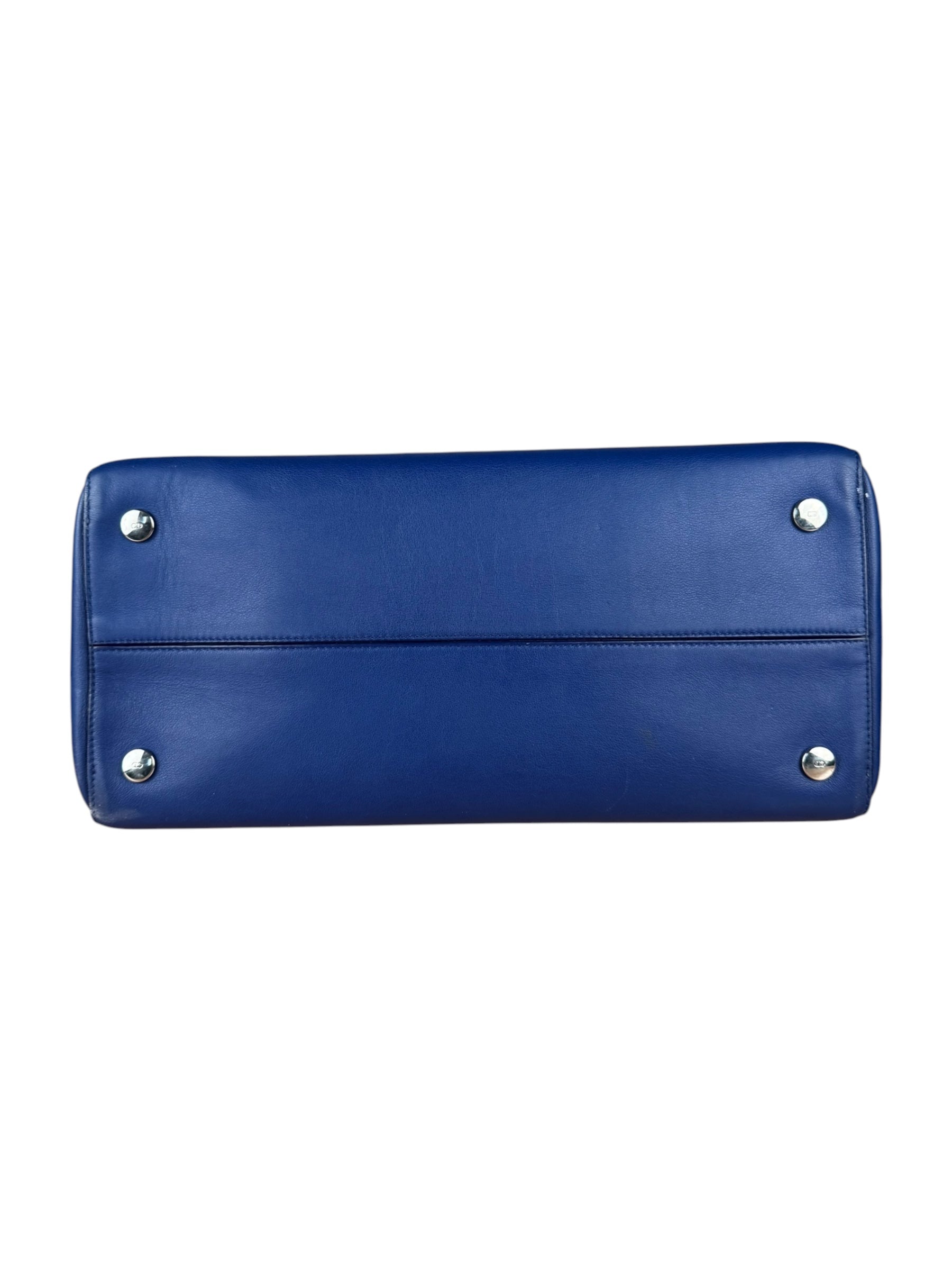 Christian Dior Python Trimmed Blue Addict Tote