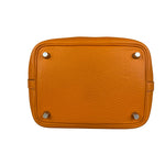 Hermes Orange Clemence Leather Picotin Lock 18 Handbag 2024