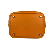 Hermes Orange Clemence Leather Picotin Lock 18 Handbag 2024