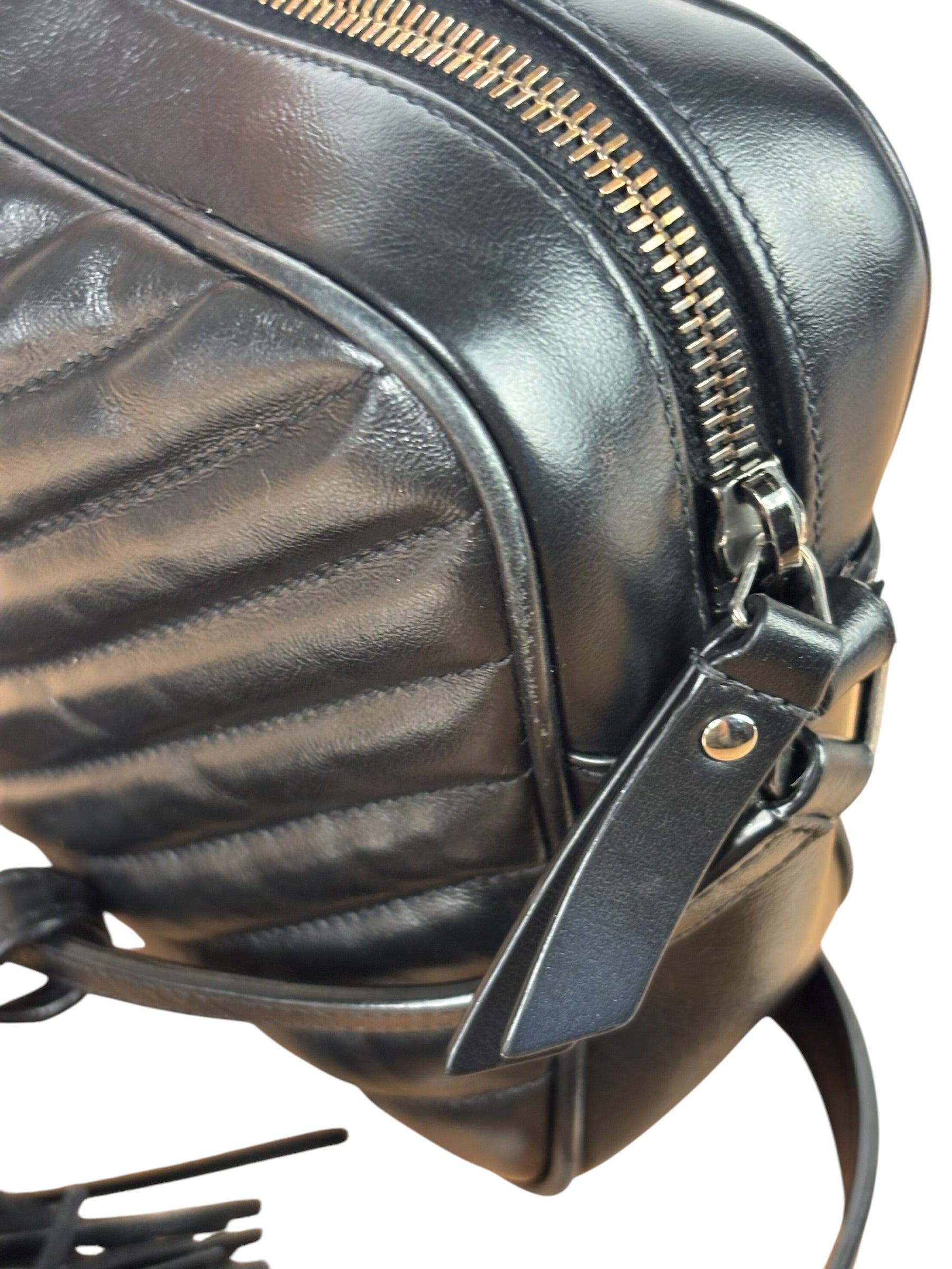 Yves Saint Laurent Black Leather Lou Camera Bag