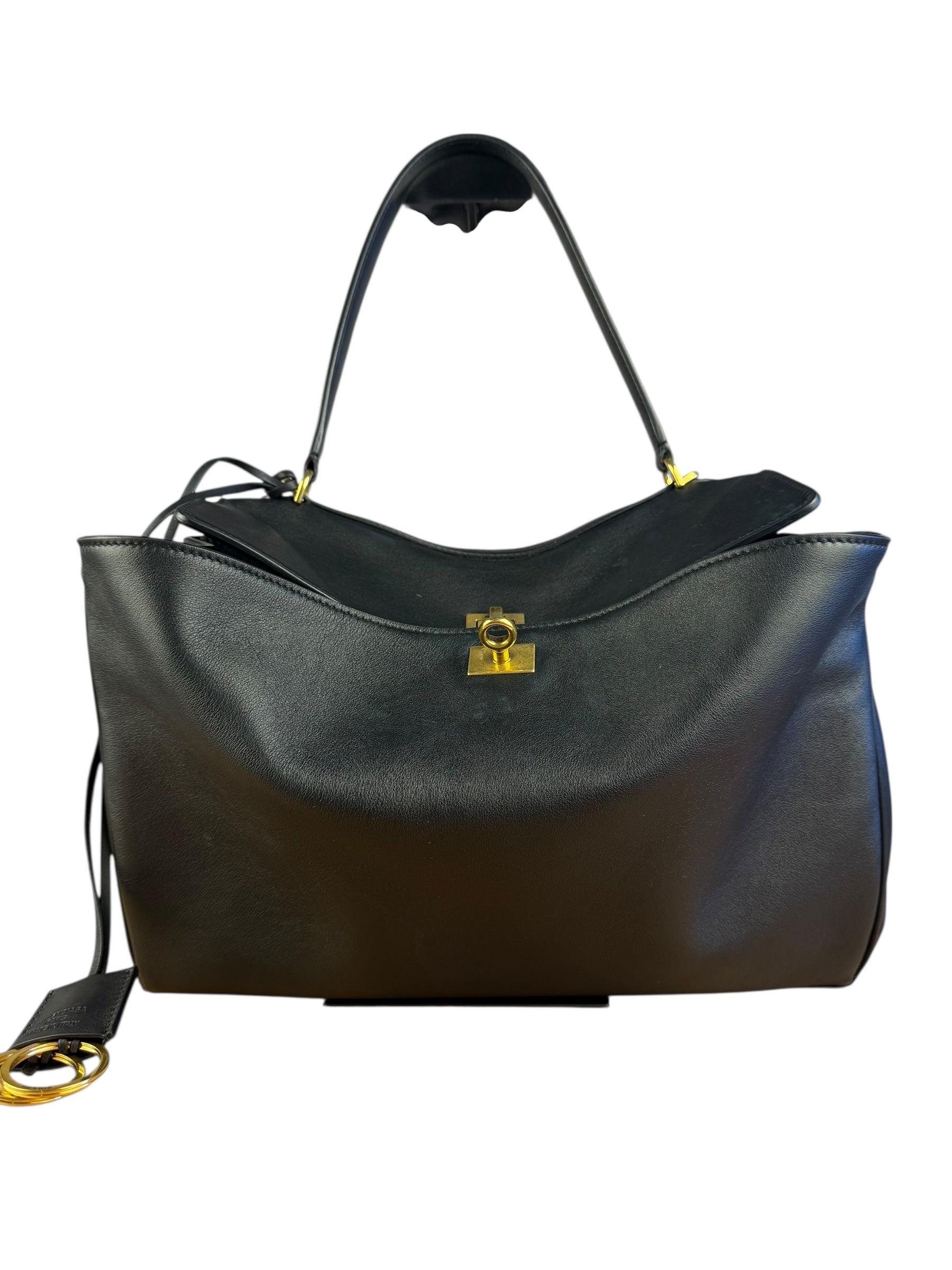 Balenciaga Medium Rodeo Leather 2Way Handbag Black