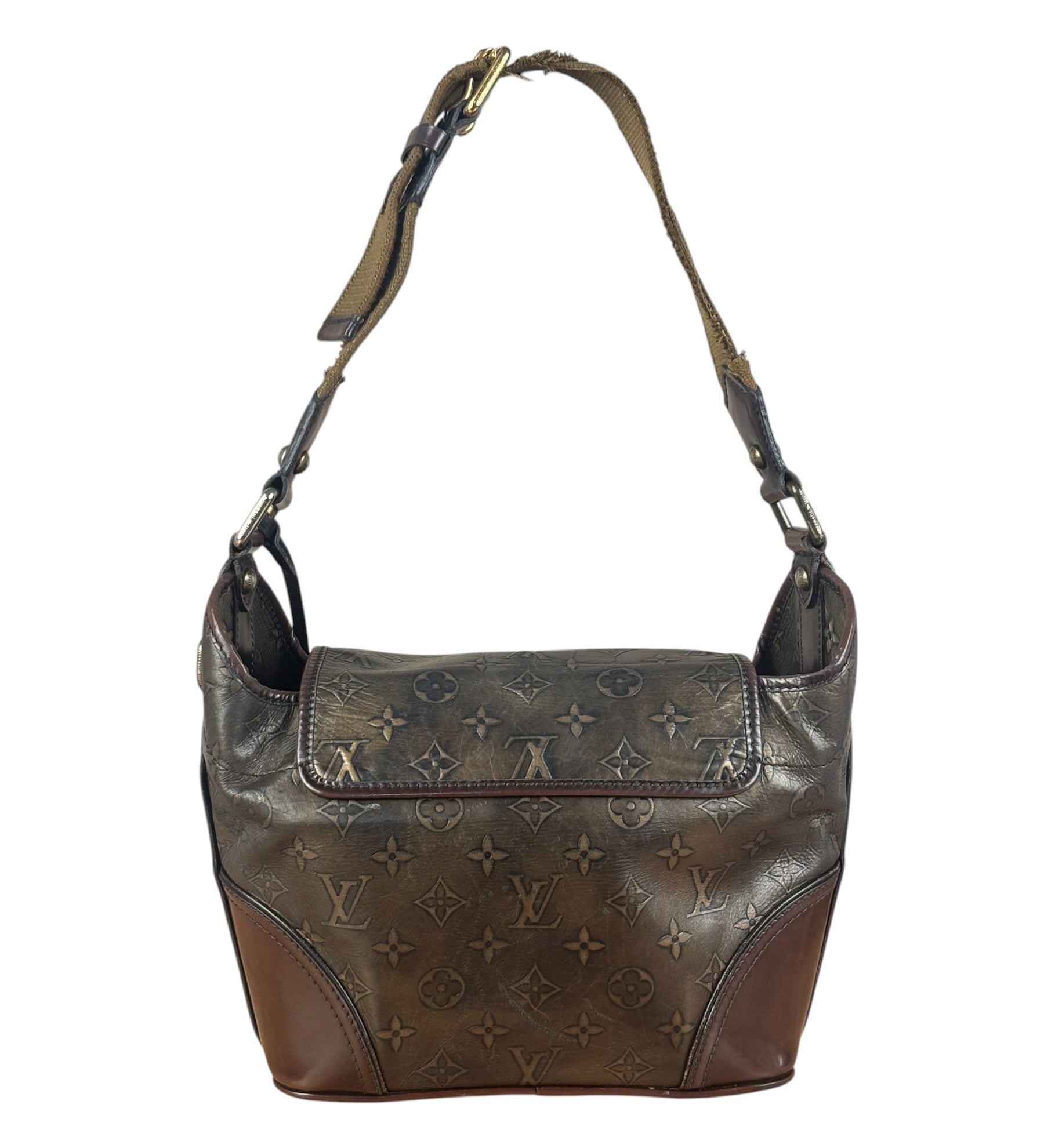 Louis Vuitton Metallic Bronze Embossed Sergeant PM Shoulder Bag