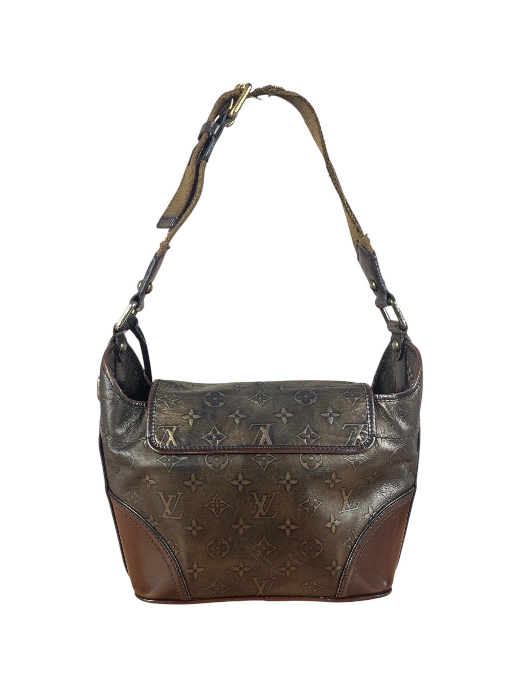 Louis Vuitton Metallic Bronze Embossed Sergeant PM Shoulder Bag