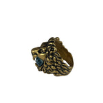 Gucci Crystal Lion Head Ring