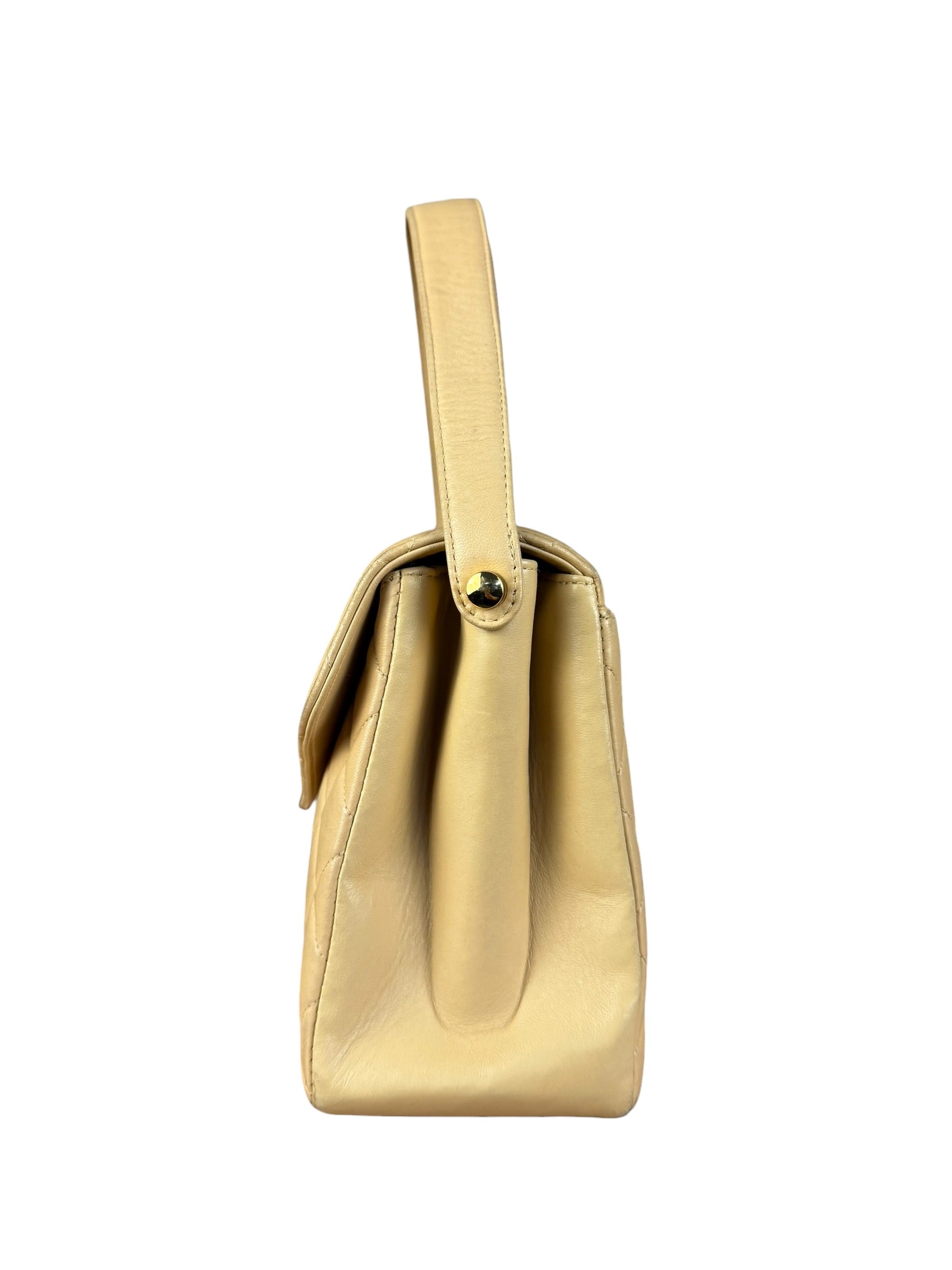 Chanel M Beige Lambskin Envelope Flap 1997