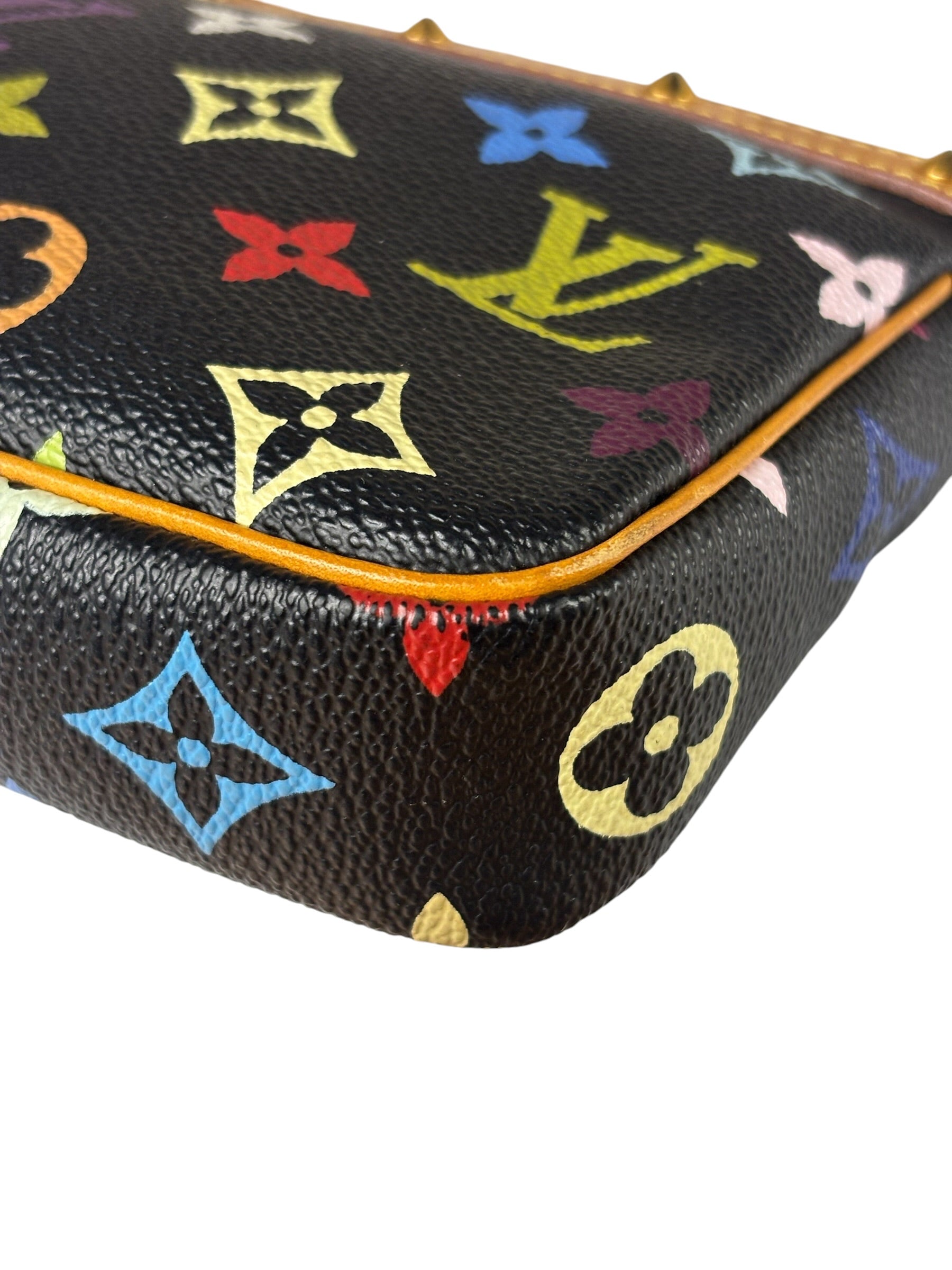 Louis Vuitton x Takashi Murakami Black Monogram Pochette