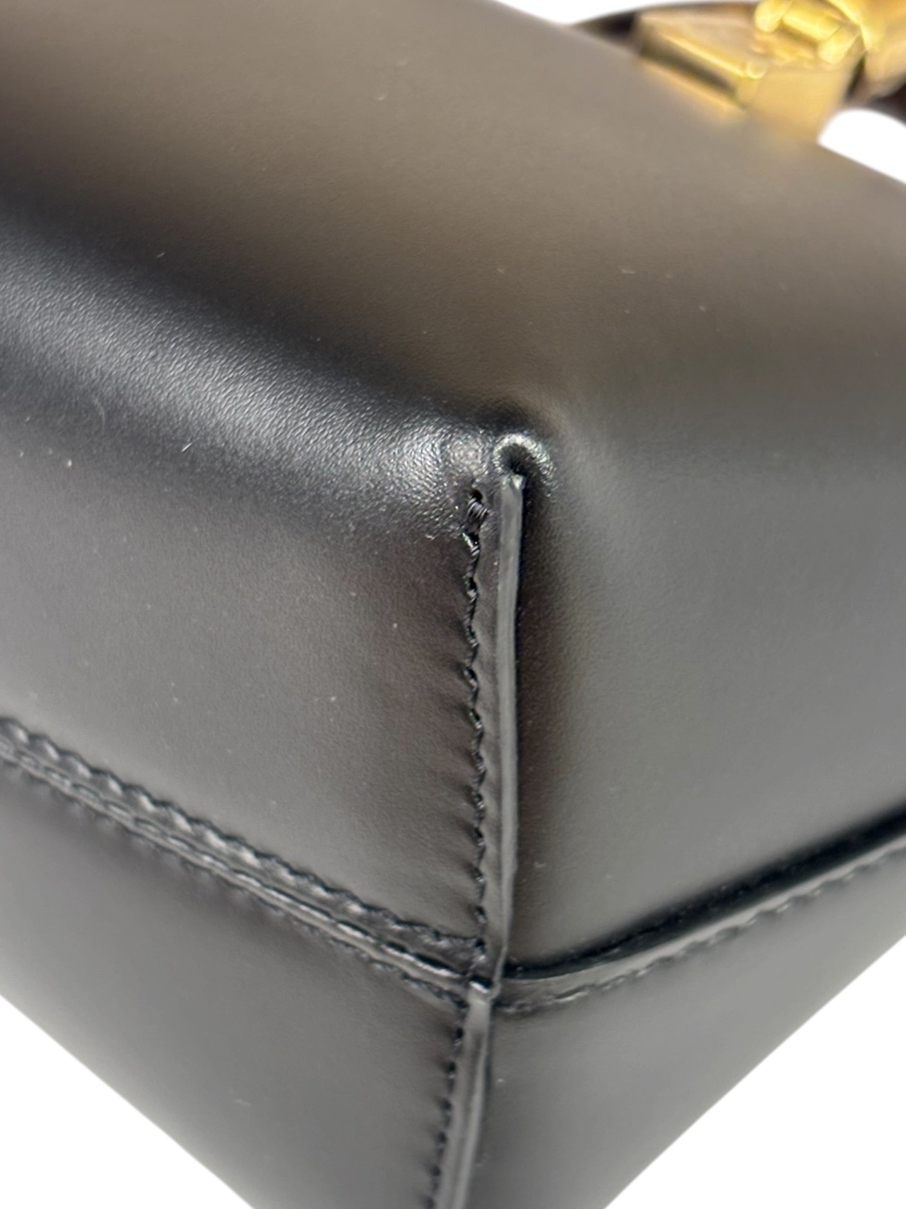 Fendi Black Leather Mini By The Way Boston Bag