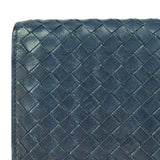 Bottega Veneta Navy Blue Intrecciato Long Wallet