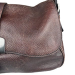Prada Vintage Brown Leather Cervo Antik Messenger Bag