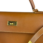 Hermes Kelly 32 Sellier Epsom Gold Handbag 1995