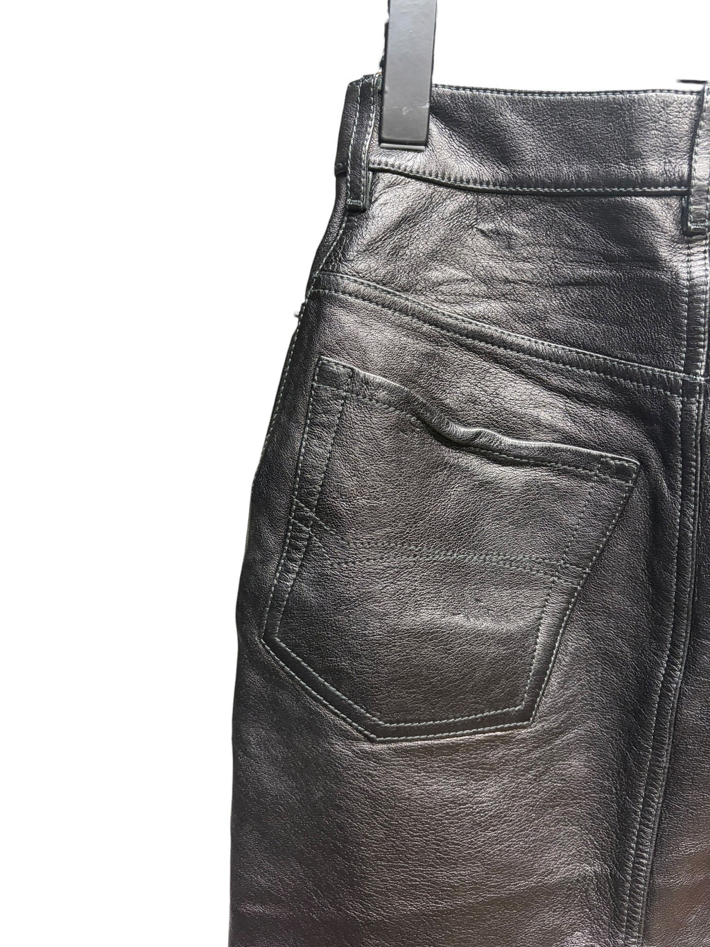 Balenciaga Black Leather Mini Skirt