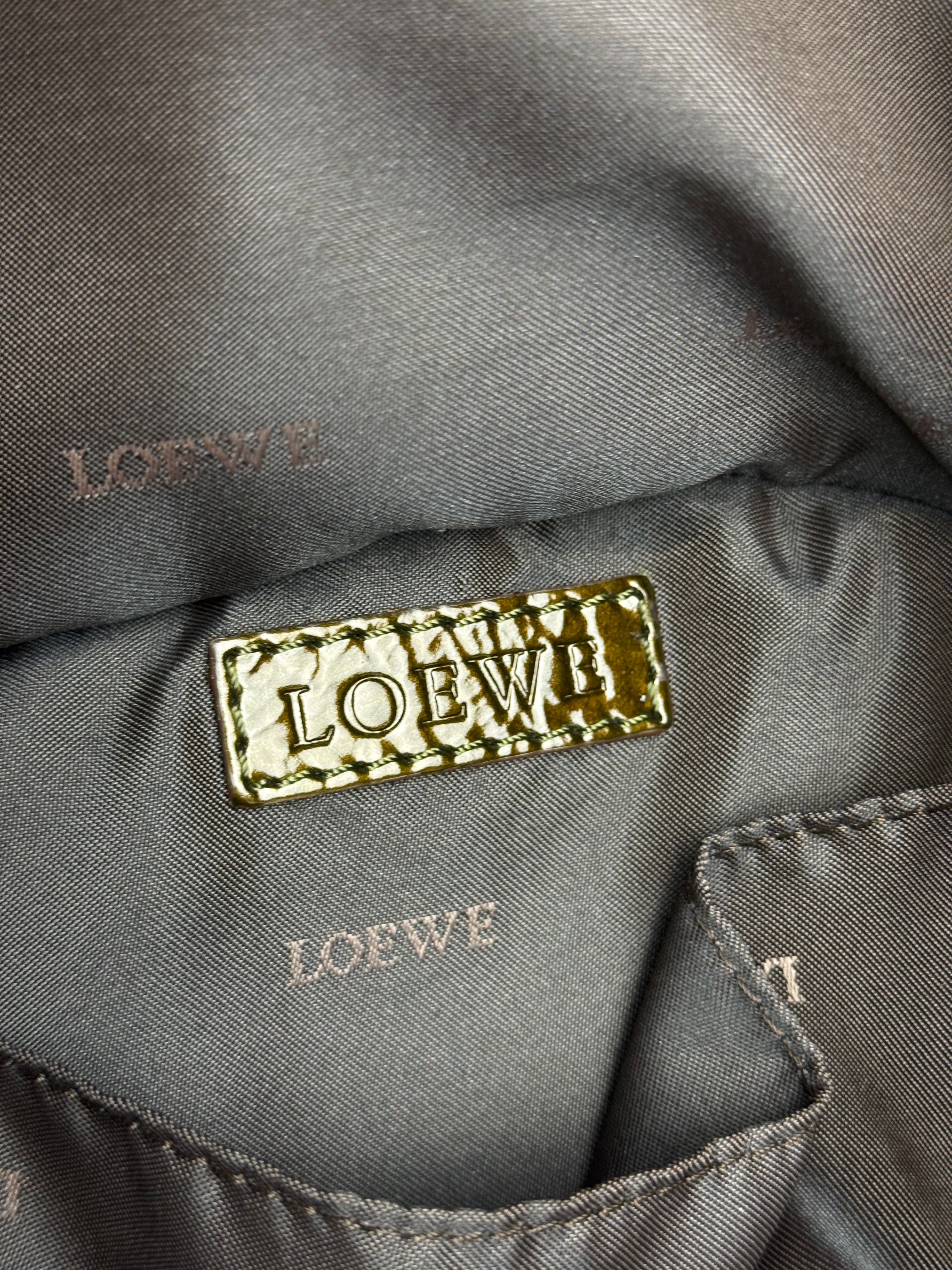 Loewe Vintage Nappa Aire Brown Patent Handbag