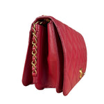 Chanel Dark Fuchsia Quilted Leather Flap Bag 2019