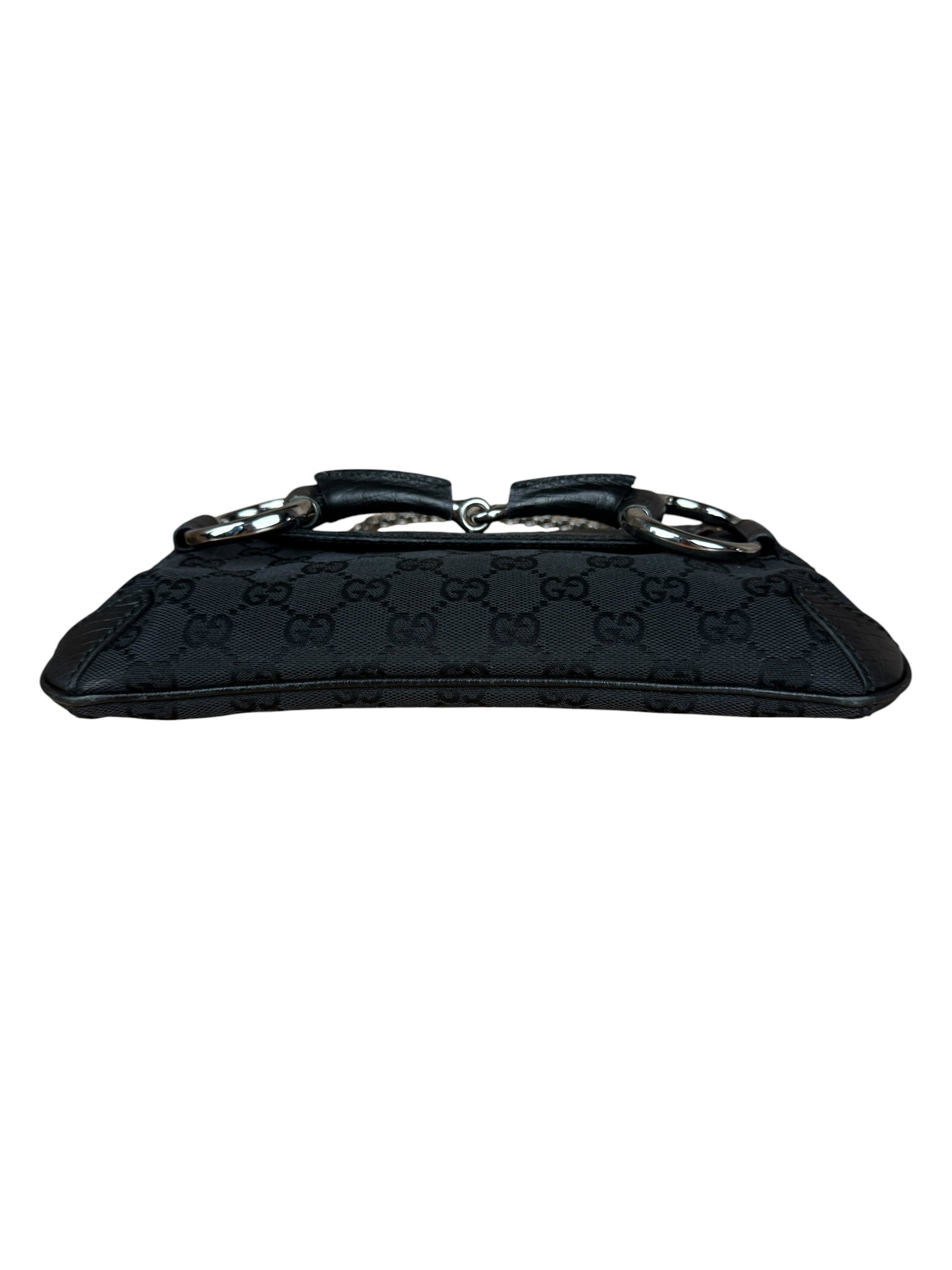 Gucci Black Tom Ford Horsebit Shoulder Bag