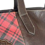 Vivienne Westwood Brown Leather Tartan Shoulder/Tote Bag